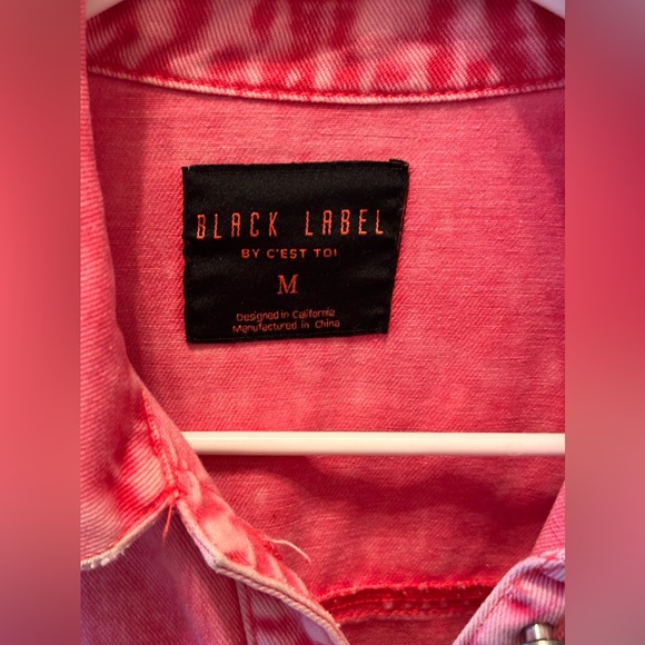 Black Label red Jean jacket - Picture 2 of 7